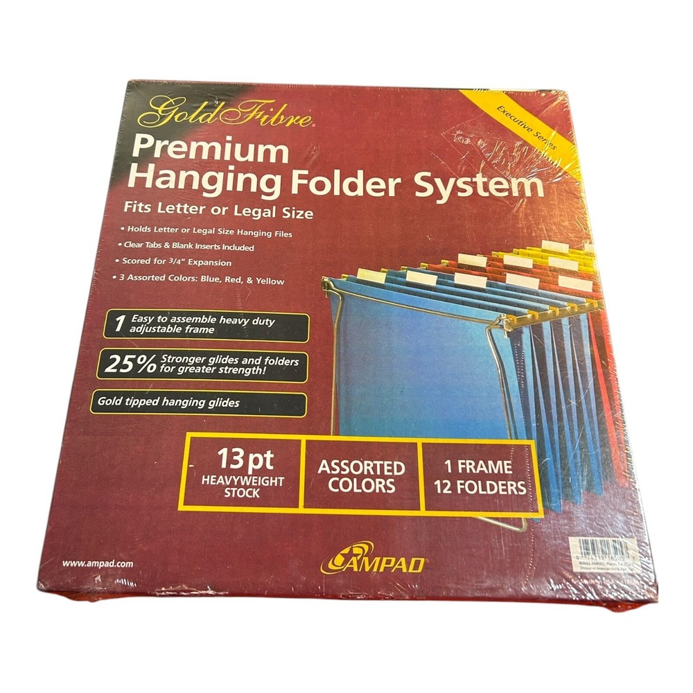 Ampad Gold Fibre Premium Hanging Letter Legal Folder System 23pt Assorted Colors